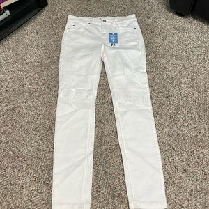 MAC high skinny distressed jeans